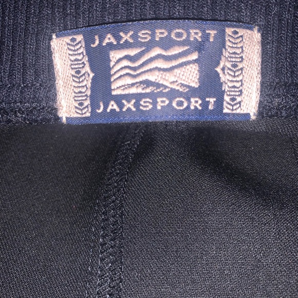 Black Varsity Sport Jacket with Blue Stripes Snap Button Lined - Picture 5 of 6